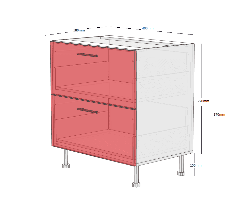 400 2 Drawer Cabinet 