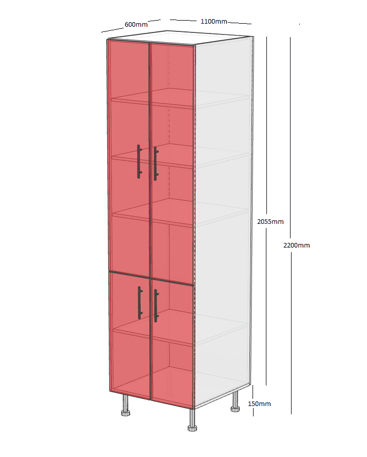 Split Door Pantry 1100 Cabinet