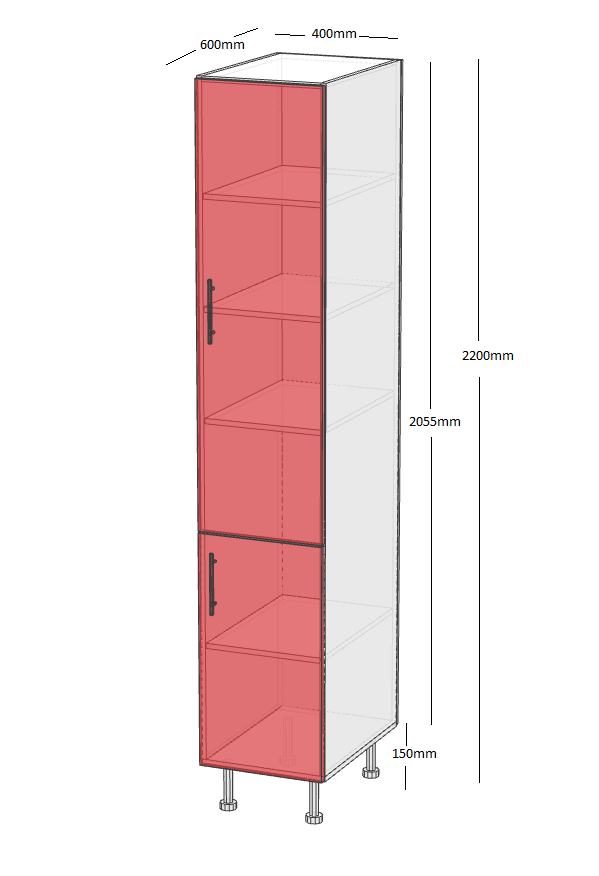 Split Door Pantry 400 Cabinet