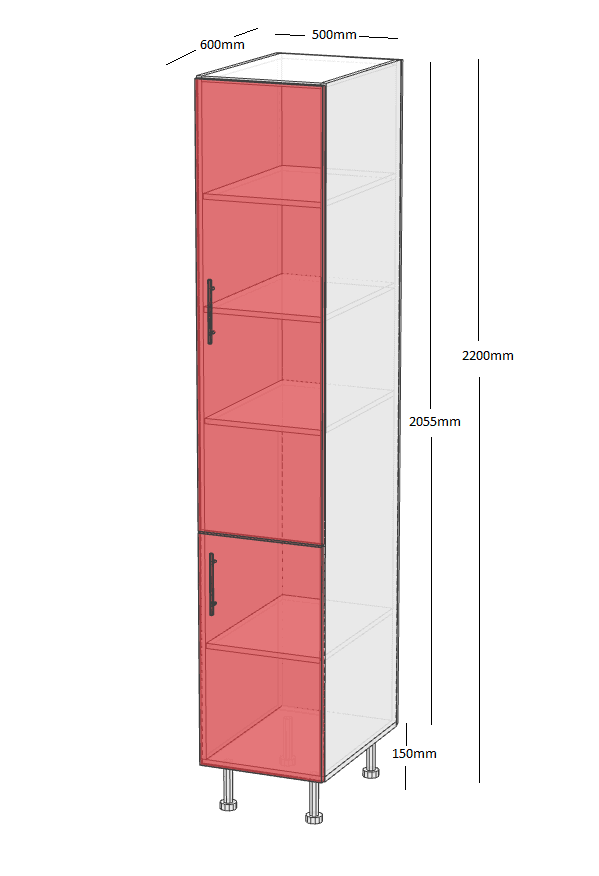 Split Door Pantry 500 Cabinet